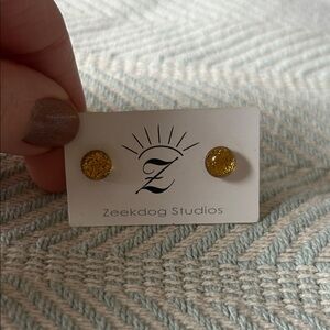 Zeekdog Studios Gold Stud Earrings
